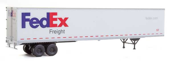 Walthers Scenemaster 949-2452 • 53' Stoughton Trailer 2-Pack • Fedex • HO Scale