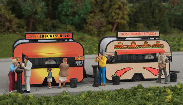 Walthers SceneMaster BBQ and Taco Food Trailers - KIT - HO Scale