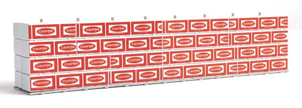 Walthers SceneMaster (3121) | Wrapped Lumber Load for WalthersProto CC&F Bulkhead Flatcar | Canadian Forest Products |  HO Scale