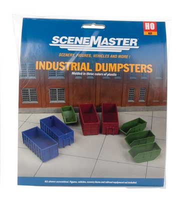 Walthers SceneMaster - Industrial Dumpsters - Kit - Pkg of 8 - HO Scale