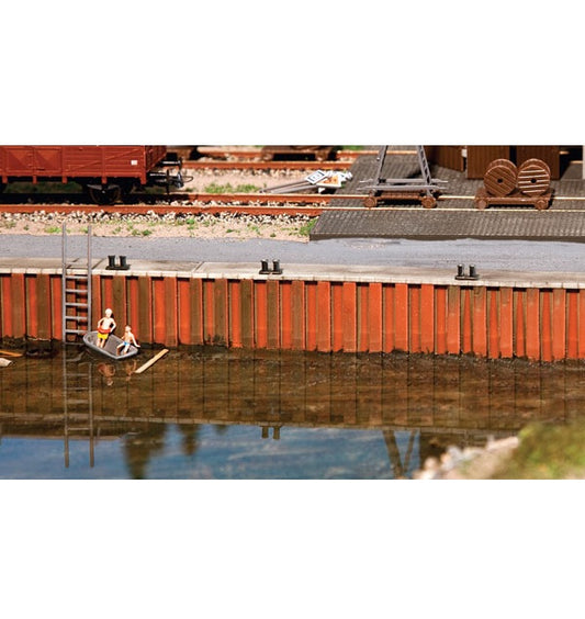 Walthers SceneMaster (949-4150) | Harbor Wall (Kit) | Pkg of 2 | HO Scale
