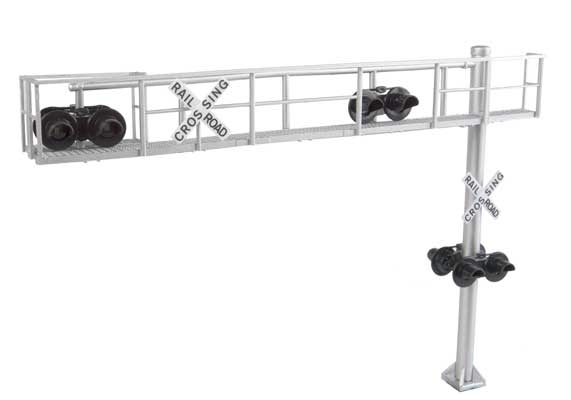 Walthers SceneMaster Modern Cantilever Grade Crossing Signal (949-4330) | Two-Lane | HO Scale