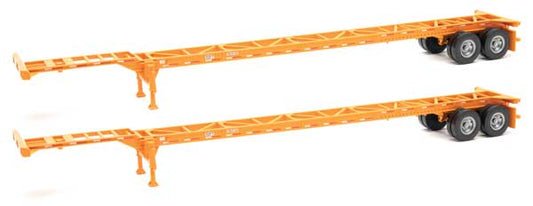 Walthers SceneMaster 53' Container Chassis (2 Pack) - HO Scale