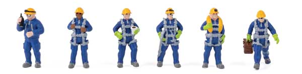 Walthers SceneMaster (949-6209) | Wind Turbine Technicians | 6 pcs | HO Scale