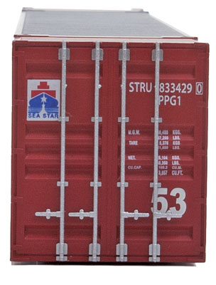 Walthers SceneMaster (949-8517) | 53' Singamas Corrugated Side Container | Sea Star | HO Scale