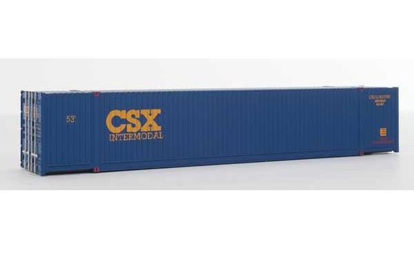 Walthers SceneMaster - 53' Singamas Corrugated-Side Container - Assembled - CSX Intermodal - HO Scale
