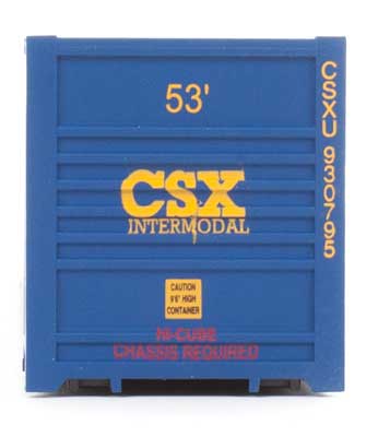 Walthers SceneMaster - 53' Singamas Corrugated-Side Container - Assembled - CSX Intermodal - HO Scale