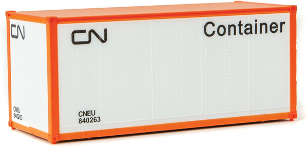 Walthers SceneMaster (949-8653) | 20' Smooth-Side Container | CN Container | HO Scale
