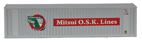 Walthers SceneMaster 40' Hi Cube Ribbed Side Container - Mitsui OSK Lines - N Scale