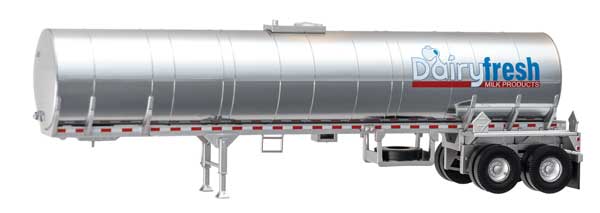 Walthers SceneMaster | Food Grade Tank Trailer | Dairy Fresh Milk Products | HO Scale