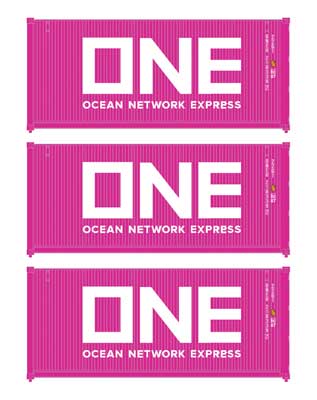 Walthers SceneMaster 949-18056 Ocean Network Express 20' Containers 3-Pack HO Scale