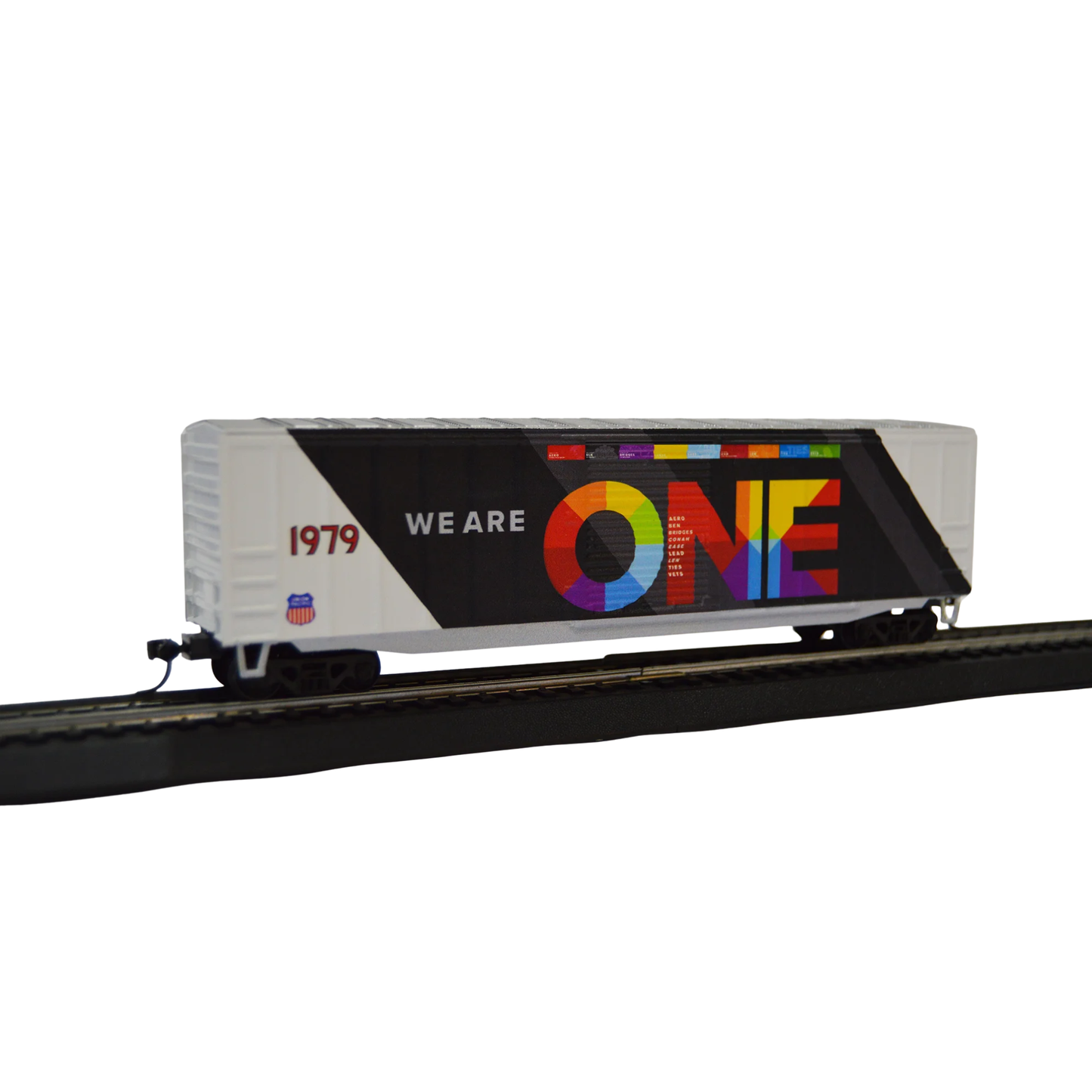 Value Trains USA 10066 We Are One Scheme Boxcar Union Pacific (UP) #1979 HO Scale