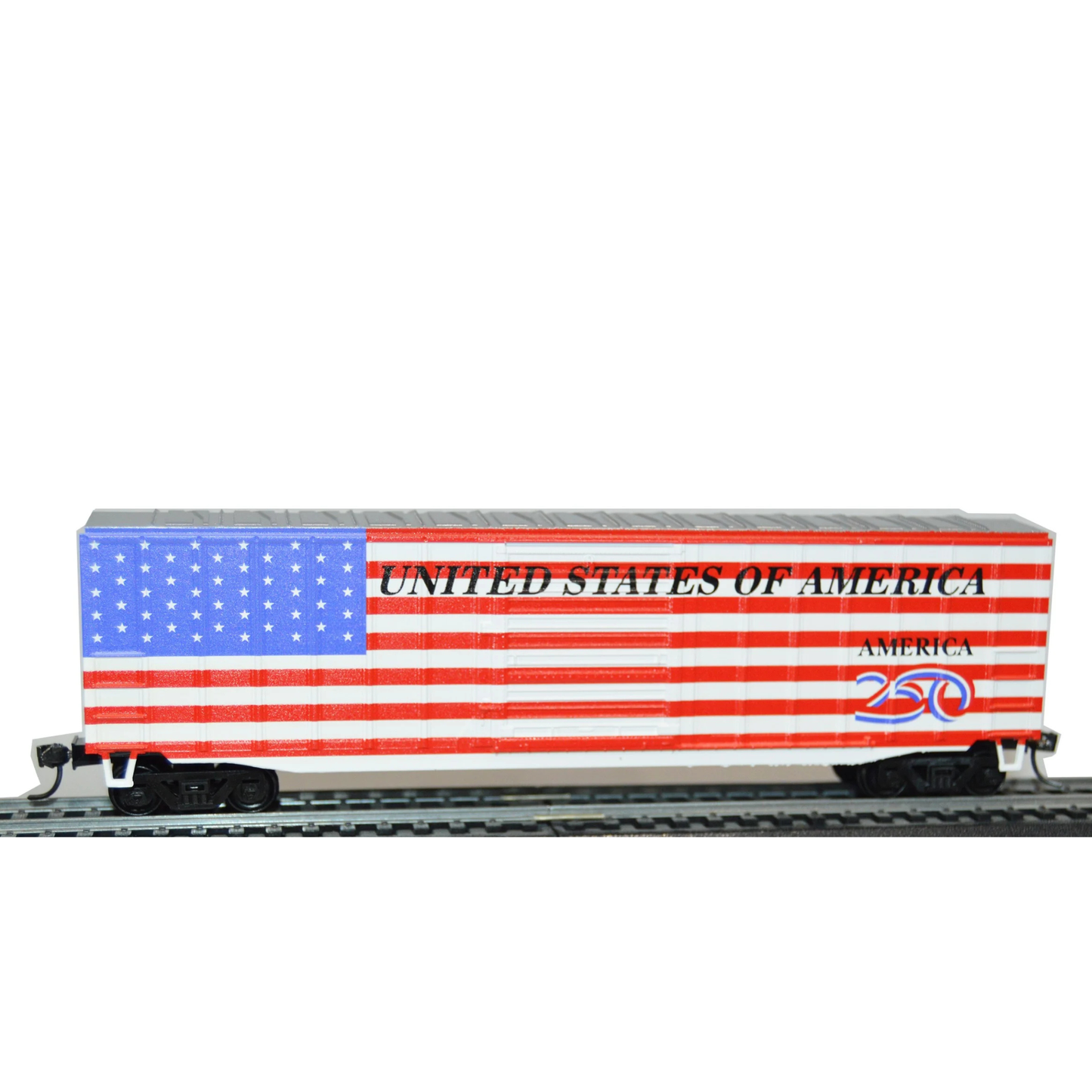 Value Trains (N10114) | ACF 50' 6" Boxcar | USA 250 Flag Scheme | N Scale