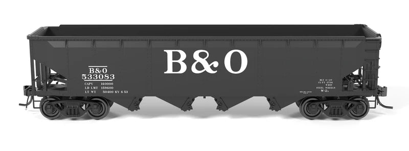 Broadway Limited Imports (10133) | ARA 70-ton 4-Bay Hopper | Baltimore & Ohio B&O W2b, Pack B | Pack of 6 | HO Scale [PRE-ORDER]