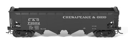 Broadway Limited Imports (10134) | ARA 70-ton 4-Bay Hopper | Chesapeake & Ohio C&O H7-13, Pack A | Pack of 6 | HO Scale [PRE-ORDER]