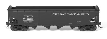 Broadway Limited Imports (10134) | ARA 70-ton 4-Bay Hopper | Chesapeake & Ohio C&O H7-13, Pack A | Pack of 6 | HO Scale [PRE-ORDER]