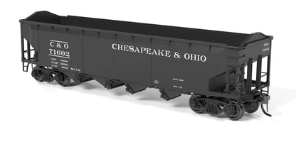 Broadway Limited Imports (10134) | ARA 70-ton 4-Bay Hopper | Chesapeake & Ohio C&O H7-13, Pack A | Pack of 6 | HO Scale [PRE-ORDER]