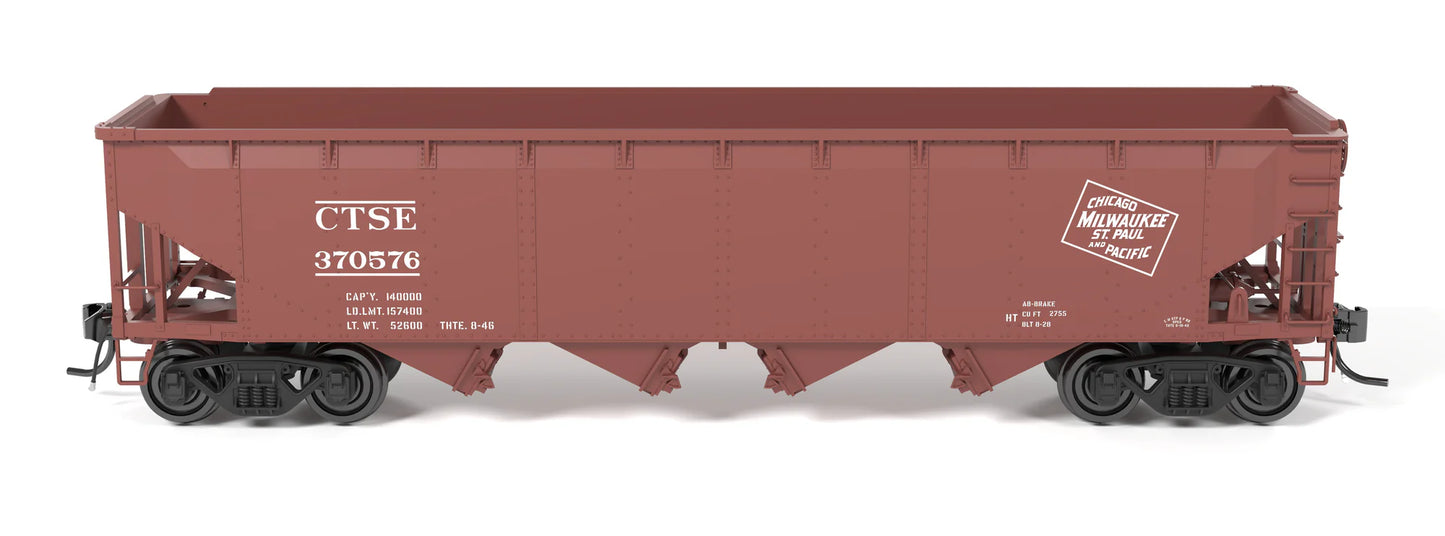 Broadway Limited Imports (10137) | ARA 70-ton 4-Bay Hopper | Milwaukee, Pack B | Pack of 6 | HO Scale [PRE-ORDER]