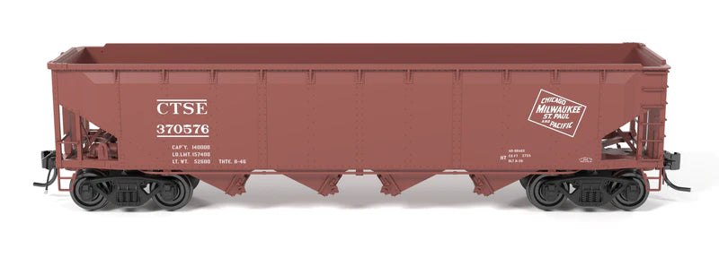 Broadway Limited Imports (10137) | ARA 70-ton 4-Bay Hopper | Milwaukee, Pack B | Pack of 6 | HO Scale [PRE-ORDER]