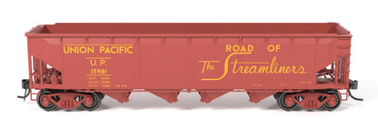 Broadway Limited Imports (10141) | ARA 70-ton 4-Bay Hopper | Union Pacific Streamliners/Serves All the West, Pack B | Pack of 6 | HO Scale [PRE-ORDER]