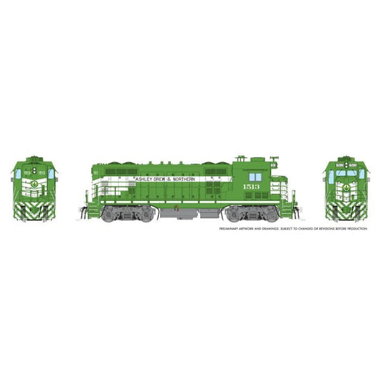 Rapido (1017503) CF7 Locomotive Ashley, Drew & Northern #1513 DCC/Sound HO Scale - original Rapido manufacturer image