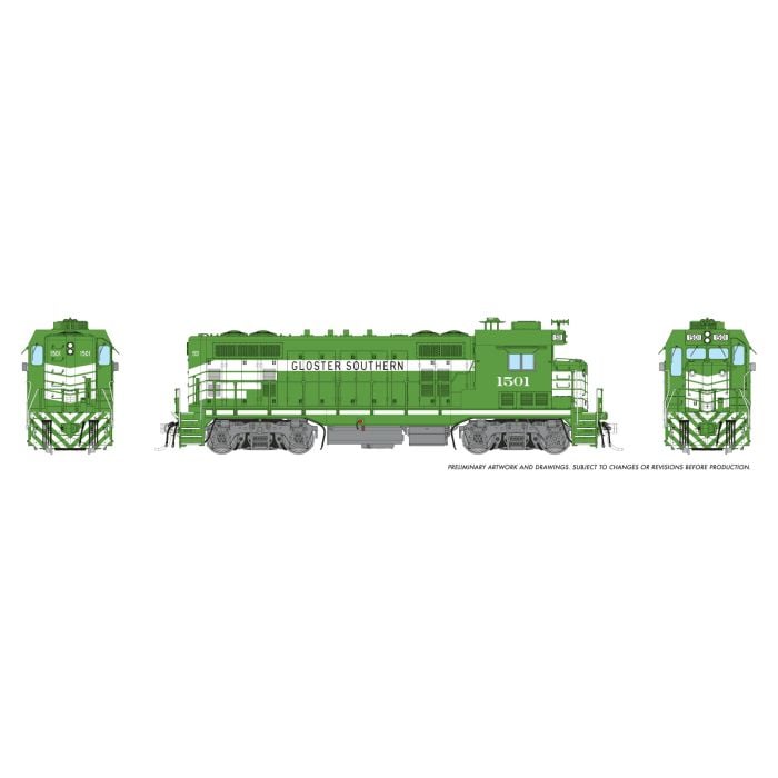 Rapido (1017506) CF7 Locomotive Gloster Southern RR #1502 DCC/Sound HO Scale - original Rapido manufacturer image