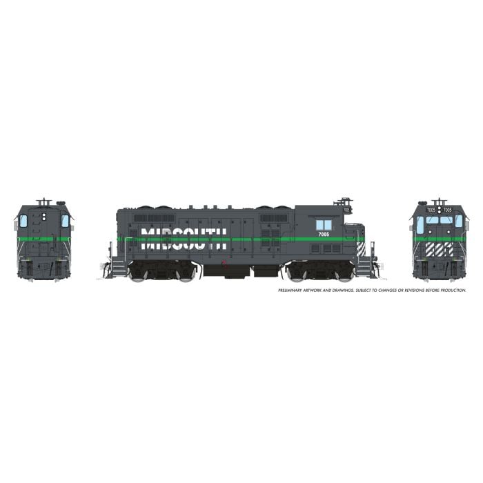 Rapido (1017013) CF7 Locomotive Midsouth #7011 DC/Silent HO Scale - original Rapido manufacturer image