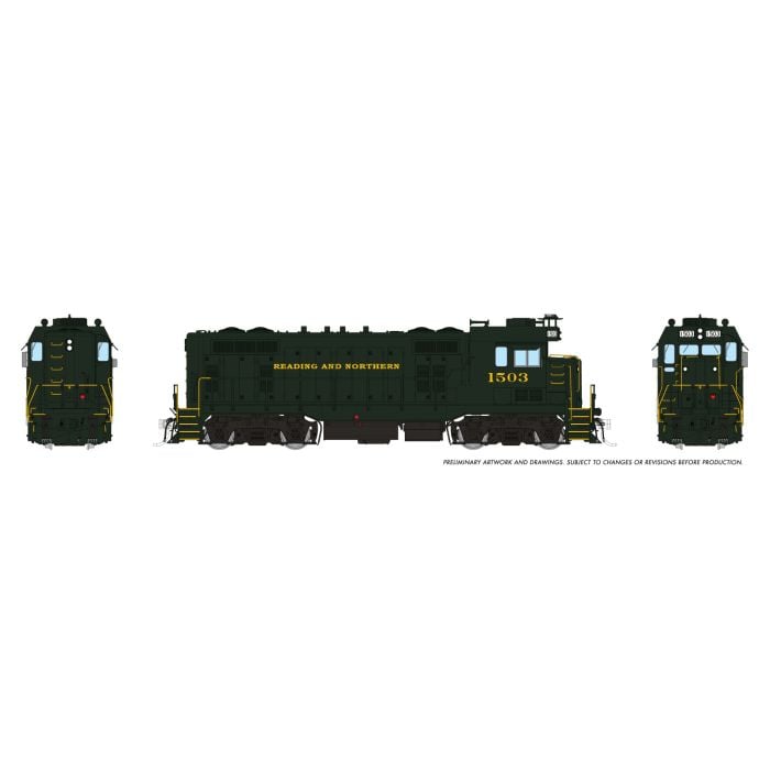 Rapido (1017022) CF7 Locomotive Reading & Northern #1503 DC/Silent HO Scale - original Rapido manufacturer image