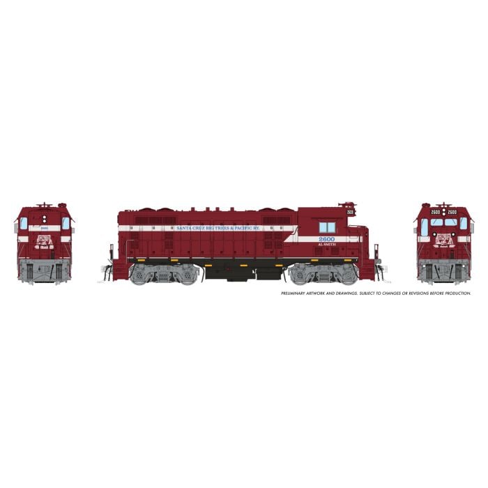 Rapido (1017027) CF7 Locomotive Santa Cruz & Big Trees #2600 DC/Silent HO Scale - original Rapido manufacturer image