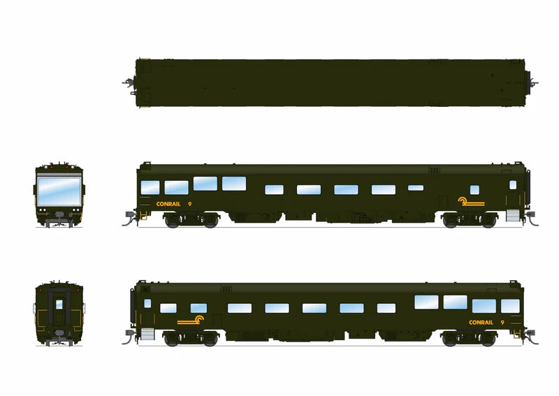 Broadway Limited Imports (10172) | Conrail Track Inspection Car #9 | 1192-1997 Appearance | HO Scale [PRE-ORDER]
