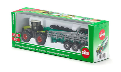 Siku (1827) | Claas Xerion Tractor with Slurry Tanker | HO Scale