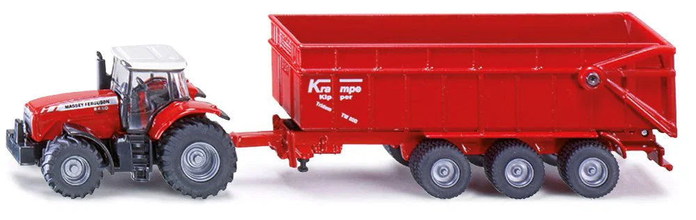 Siku (1844) | Massey Ferguson Tractor with Trailer | HO Scale
