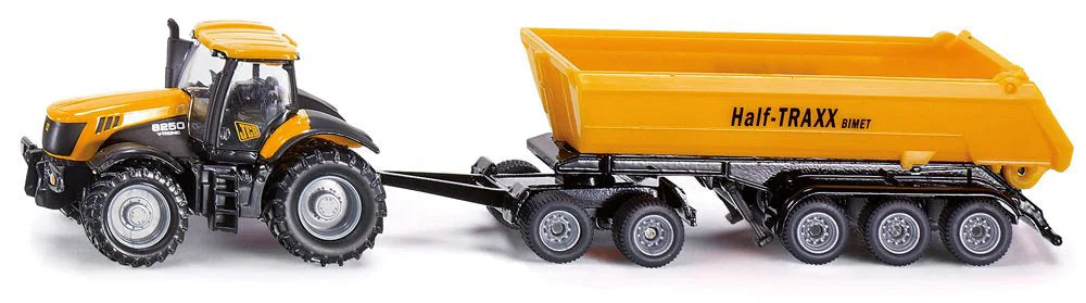 Siku (1858) | JBC Tractor w/ Dolly and Dump Trailer | HO Scale
