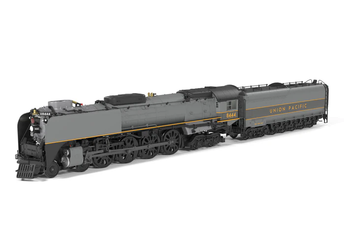 Broadway Limited Imports Union Pacific 4-8-4 (10204) | Class FEF-3 | #8444 | Greyhound 1987-1989 Appearance | Paragon4 Sound/DC/DCC | Smoke | HO Scale