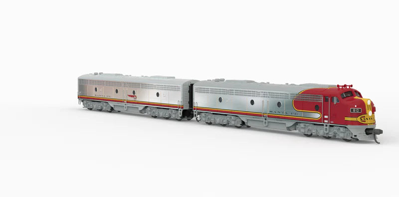Broadway Limited Imports (10280) | EMD E8 A/B Set | ATSF 80L / 80A | 1950s Appearance | Paragon4 Sound/DC/DCC (A Unit Only, B Unit Unpowered) | N Scale [PRE-ORDER]