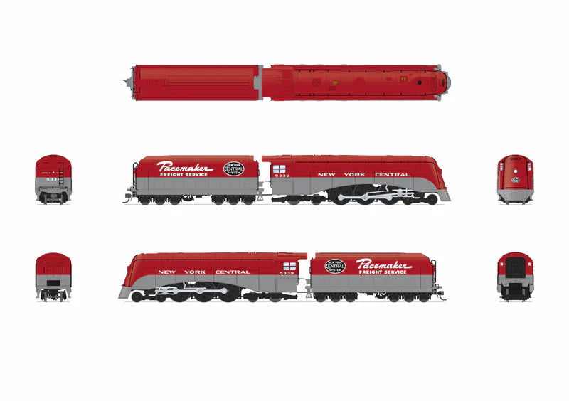 Broadway Limited Imports (10341) | Commodore Vanderbilt Hudson | New York Central #5339, Pacemaker Red Fantasy Scheme | Stealth/DC/DCC-Ready/No-Sound | HO Scale [PRE-ORDER]