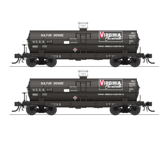 Broadway Limited Imports (10361) | 6,000 Gallon Tank Car | Virginia Chemical VCSX #171 + #177 | 2-Pack | HO Scale [PRE-ORDER]