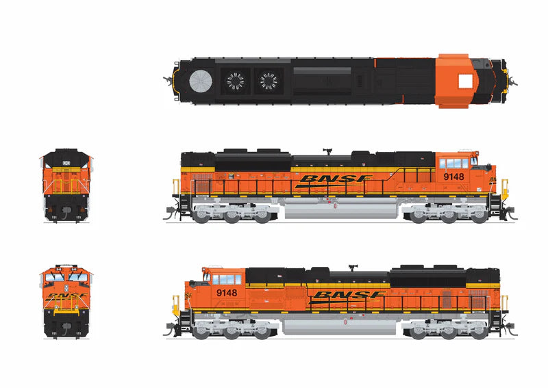 Broadway Limited Imports (10423) | EMD SD70ACe | BNSF #9148 | Swoosh Scheme | Stealth/DCC-Ready | HO Scale [PRE-ORDER]