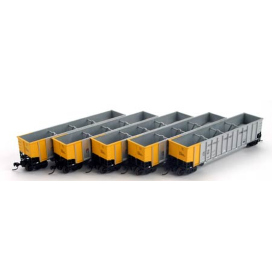 Athearn (10464) • Bethgon Coalporters • Jeffrey Energy JECX Set #2 • 5 Car Set • N Scale (Pre-Owned)