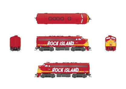 Broadway Limited 10563 EMD F7A Rock Island #677 Stealth DCC-Ready HO Scale