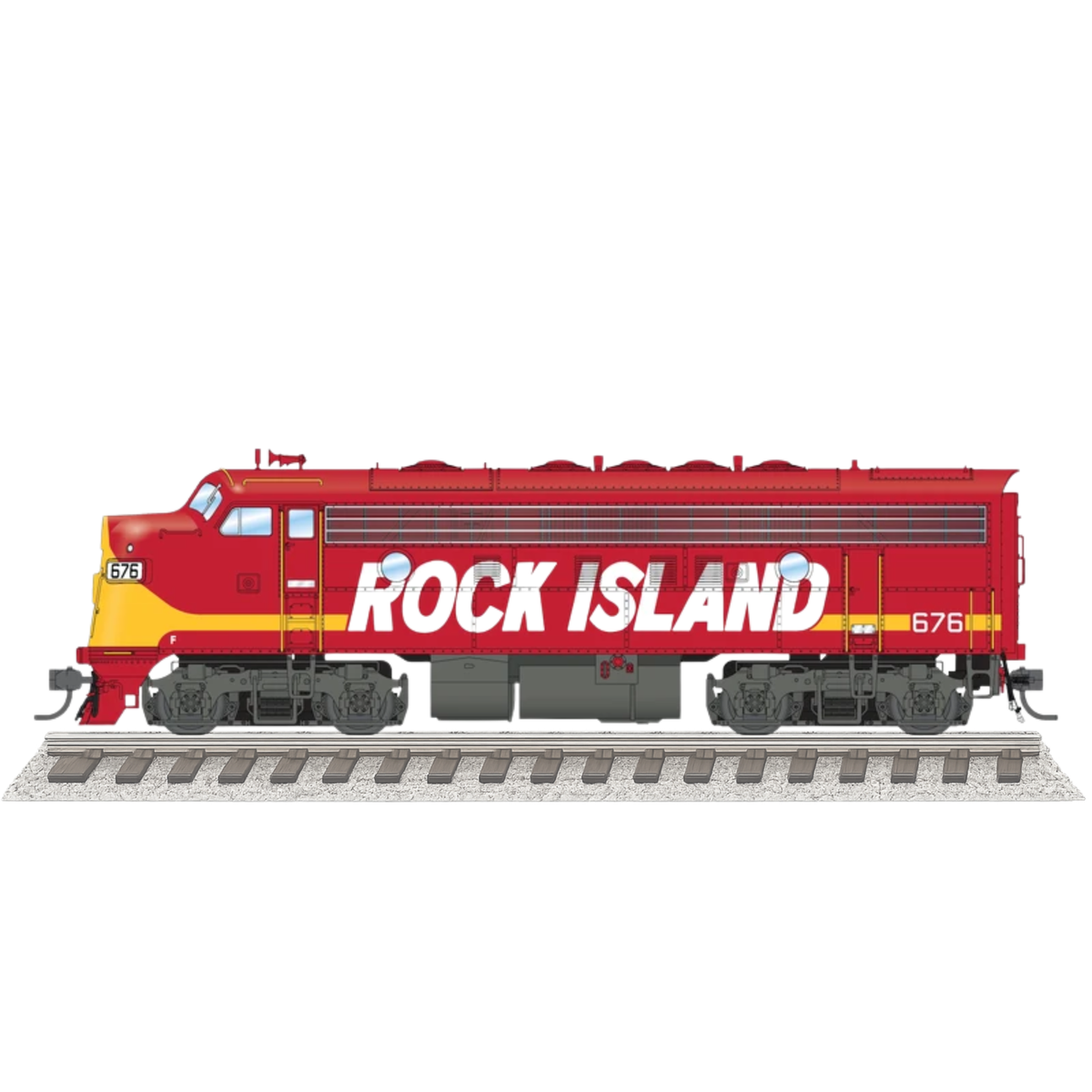 Broadway Limited 10563 EMD F7A Rock Island #677 Stealth DCC-Ready HO Scale