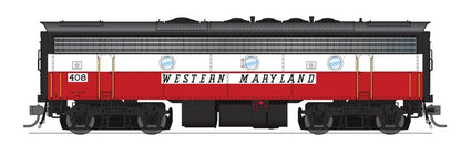 Broadway Limited 10565 EMD F7 A/B Set Western Maryland #53/408 Circus Scheme Stealth DCC-Ready HO Scale