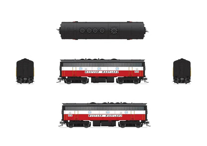 Broadway Limited 10565 EMD F7 A/B Set Western Maryland #53/408 Circus Scheme Stealth DCC-Ready HO Scale