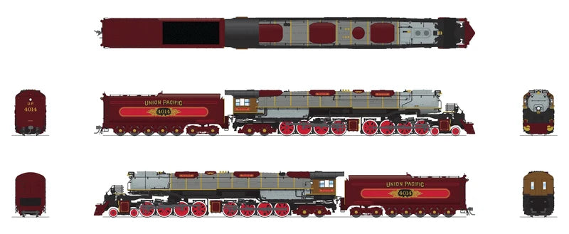 Broadway Limited Imports (10617) • Union Pacific Big Boy 4-8-8-4 #4014 • Ornate 1800's Fantasy Paint • DCC-Ready • Stealth/No Sound • HO Scale (Pre-Order)