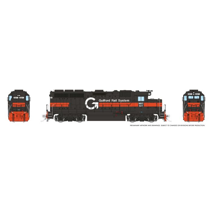 Rapido 1078514 • EMD GP40 • Guilford #335 • B&M Lettering • DC/DCC/Sound • HO Scale (Pre-Order)
