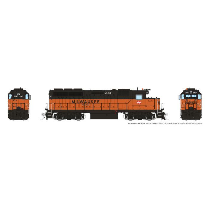 Rapido 1078520 • EMD GP40 • Milwaukee Road #2004 • DC/DCC/Sound • HO Scale (Pre-Order)