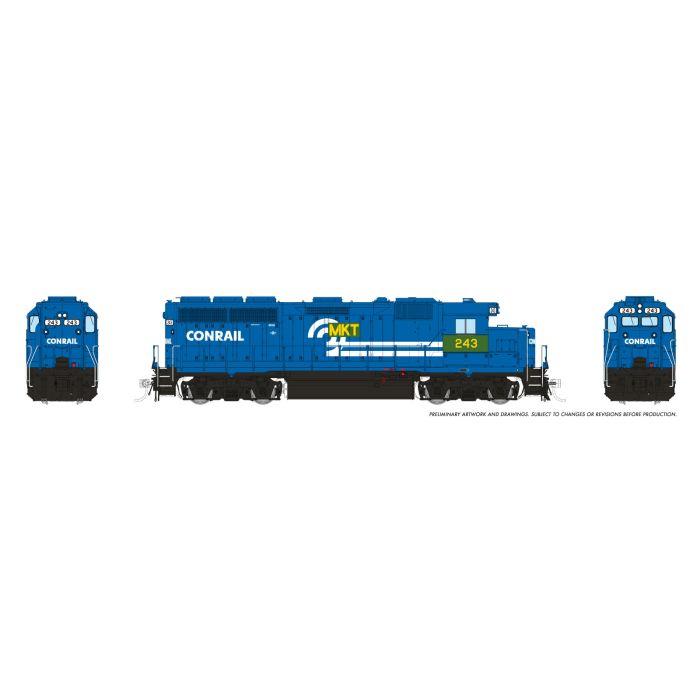 Rapido 1078523 • EMD GP40 • MKT #232 • Conrail Patch • DC/DCC/Sound • HO Scale (Pre-Order)