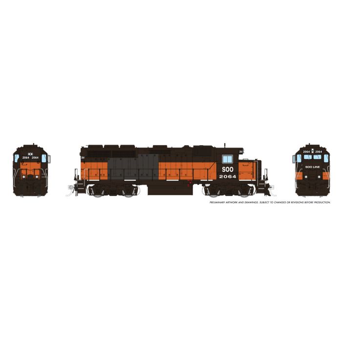 Rapido 1078534 • EMD GP40 • Soo Line #2010 • Bandit ex-MILW Patch • DC/DCC/Sound • HO Scale (Pre-Order)