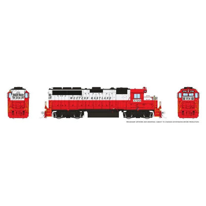 Rapido (1078543) • EMD GP40 • Western Maryland #3799 • Circus Scheme • DC/DCC/Sound • HO Scale (Pre-Order)