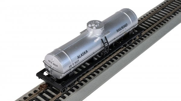 Bachmann Silver Series(R) (17806) | 40' Single-Dome Tank Car | Alaska Railroad #9024 | HO Scale